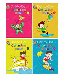 Dot to Dot Colouring Books Set of 4 - English