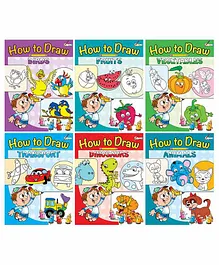 How To Draw Drawing Books Pack of 6  - English