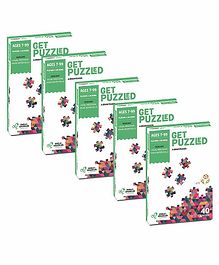 Chalk And Chuckles Brain Teaser Pack Of 5 Multicolor - 40 Pieces Each