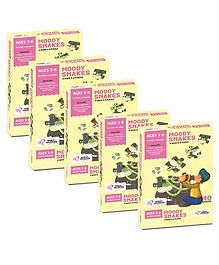 Chalk And Chuckles Moody Snakes Jigsaw Puzzles Pack of 5 Multicolor - 40 Pieces Each