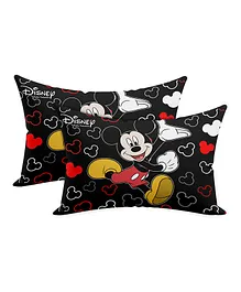 Fun Homes Microfiber Stuffed Pillow Mickey Print Pack of 2 - Black 