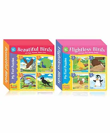 Art Factory Flightless & Beautiful Birds Jigsaw Puzzle Combo of 2 with 4 Puzzles - 15 Pieces Each