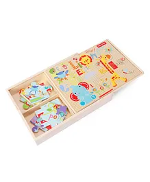  Fisher Price 3 in 1 Wooden Puzzle Multicolor - 36 Pieces
