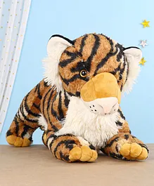 Mirada Plush Soft Toy Bengal Tiger Yellow & Black - Length 45 cm