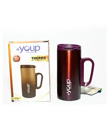Youp Thermosteel Metallic Coffee Mug Red - 250 ml