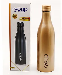 Youp Thermosteel Double Insulated Walls Water Bottle Golden - 1000 ml