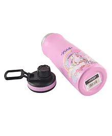 Youp Stainless Steel Sports Water Bottle Unicorn Print Pink - 750 ml