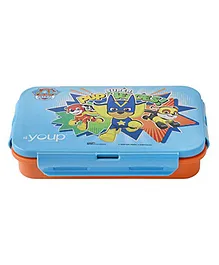 Youp Stainless Steel Lunch Box With Spoon & Fork Paw Patrol Print Orange Blue - 450 ml