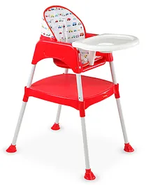 LuvLap 3 in 1 Baby High Chair - Red