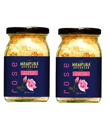 Manipura Ayurveda Rose Bath Salt Pack of 2 - 200 gm each