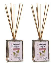 Manipura Ayurveda Aromatherapy Reed Diffuser Set Pack of 2 - 100 ml Each