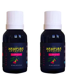 Manipura Ayurveda Aromatherapy Eucalyptus Essential Oil Pack Of 2 - 15 ml Each
