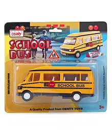 Centy Pull Back TMP Toy School Bus - Yellow