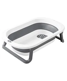 INFANTSO Folding Baby Bath Tub with Support Bath Net - Grey