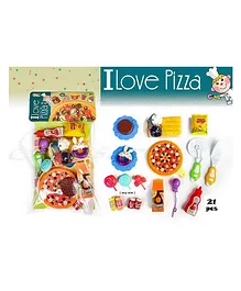 Yamaha Pizza Party Play Food Set 21 Pieces - Mulitcolour 