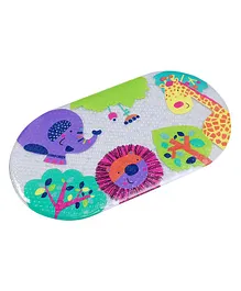 Animal Printed Oval Shaped Bath Mat - Multicolour