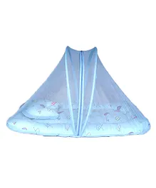 Enfance Nursery Mosquito Net With Mattress and Pillow - Blue 