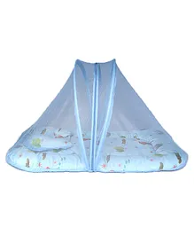 Enfance Nursery Mosquito Net Bedding Set Animal Print - Blue