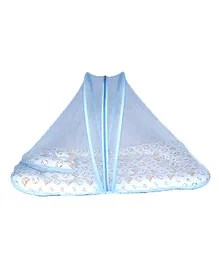 Enfance Nursery Mosquito Net Bedding Set  Animal Face Print - Blue