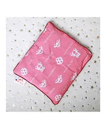 Enfance Nursery Cotton Rai Pillow With Cover Car Print - Pink