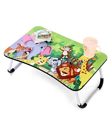 Small Foldable Study Table Jungle Theme - Multicolor