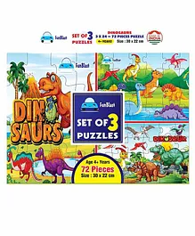 FunBlast Alphabet and Number Jigsaw Puzzles Set of 3 - 72 Pieces