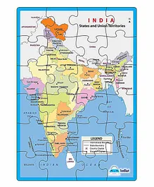 FunBlast Map of India Jigsaw Puzzle Multicolour - 24 Pieces