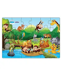 FunBlast Wild Animals Jigsaw Puzzle Multicolour - 24 Pieces