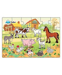 FunBlast Farm Animals Jigsaw Puzzle Multicolour - 24 Pieces