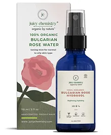 Juicy Chemistry 100% Organic Bulgarian Rose Water Toning Mist - 110 ml