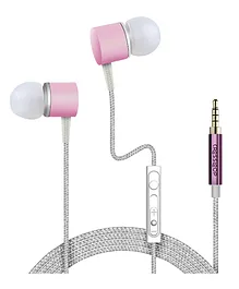 Crossloop Daily Fashion Series 3.5mm Universal in-Ear Earphone - White Pink