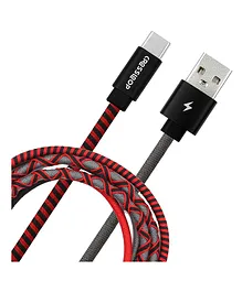 Crossloop PowerPro Designer USB A to Type-C Charging Cable - Multicolour