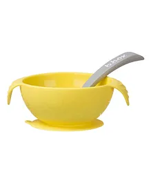 B.Box Silicone Feeding Bowl With Spoon - Yellow