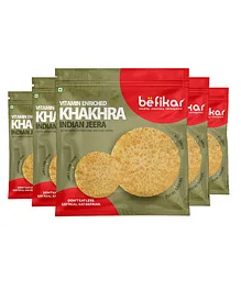 Befikre Indian Jeera Khakhra Pack of 5 - 180 gm each