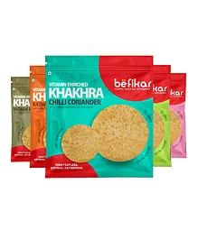 Befikre Khakhra Pack of 5 - 180 gm each (Flavours May Vary)
