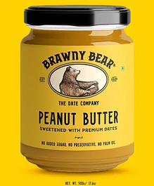 Brawny Bear Peanut Butter with Dates Spread - 500 gm