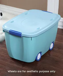 Babyhug Compact Multipurpose Storage Box with Wheels - Blue
