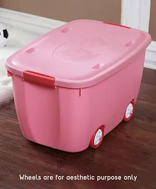 Babyhug Compact Multipurpose Storage Box with Wheels - Pink