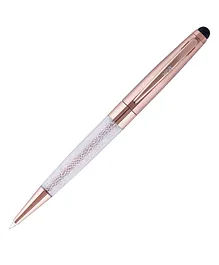 VEA Touch Stylus Crystal Rose Gold Ballpoint Pen - Blue