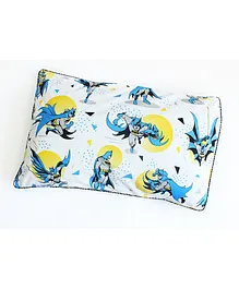 Silverlinen 100%Cotton Pillow Cover Batman Print - White Blue