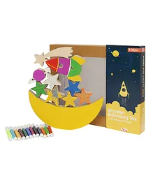 Cocomoco Kids Wooden Solar System Balancing Toy - 22 Pieces