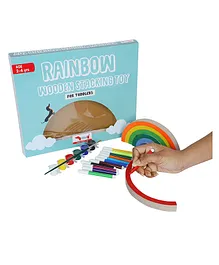 CocoMoco Kids Rainbow Stacker Wooden Toy Multicolor - 8 Pieces