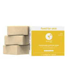 earthBaby Natural Handmade Jasmine Bath Soap Pack of 3 - 100 gm Each