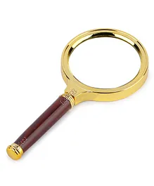 Fiddlerz Magnifying Glass Magnifier Vintage Handheld With Detachable Handle Golden - Length 15 cm