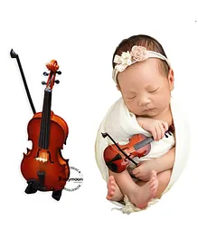 Babymoon Violin Mini Musical Instruments Photography Prop - Brown
