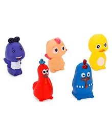 Edu Kids Toys Cartoon Squeezy Bath Toy Set Of 5 - Multicolor