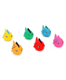 Edu Kids Toys Fish Shaped Squeezy Bath Toy Set Of 6 - Multicolor