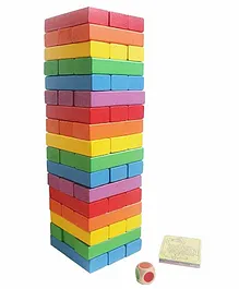 Lattice Wooden Colorful Building Blocks Set Multicolor - 48 Pieces