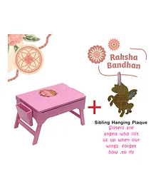 Kidoz Rakhi Special Study Table with Storage Unicorn Design - Pink