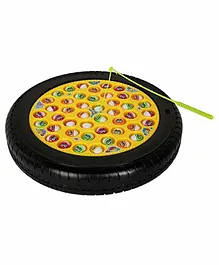 Lattice Musical Rotating Tyre Fishing Game Toy - Multicolor